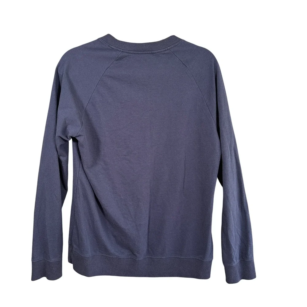 Adidas Crewneck Sweatshirt Mens Large Navy‎ Blue Raglan Pullover